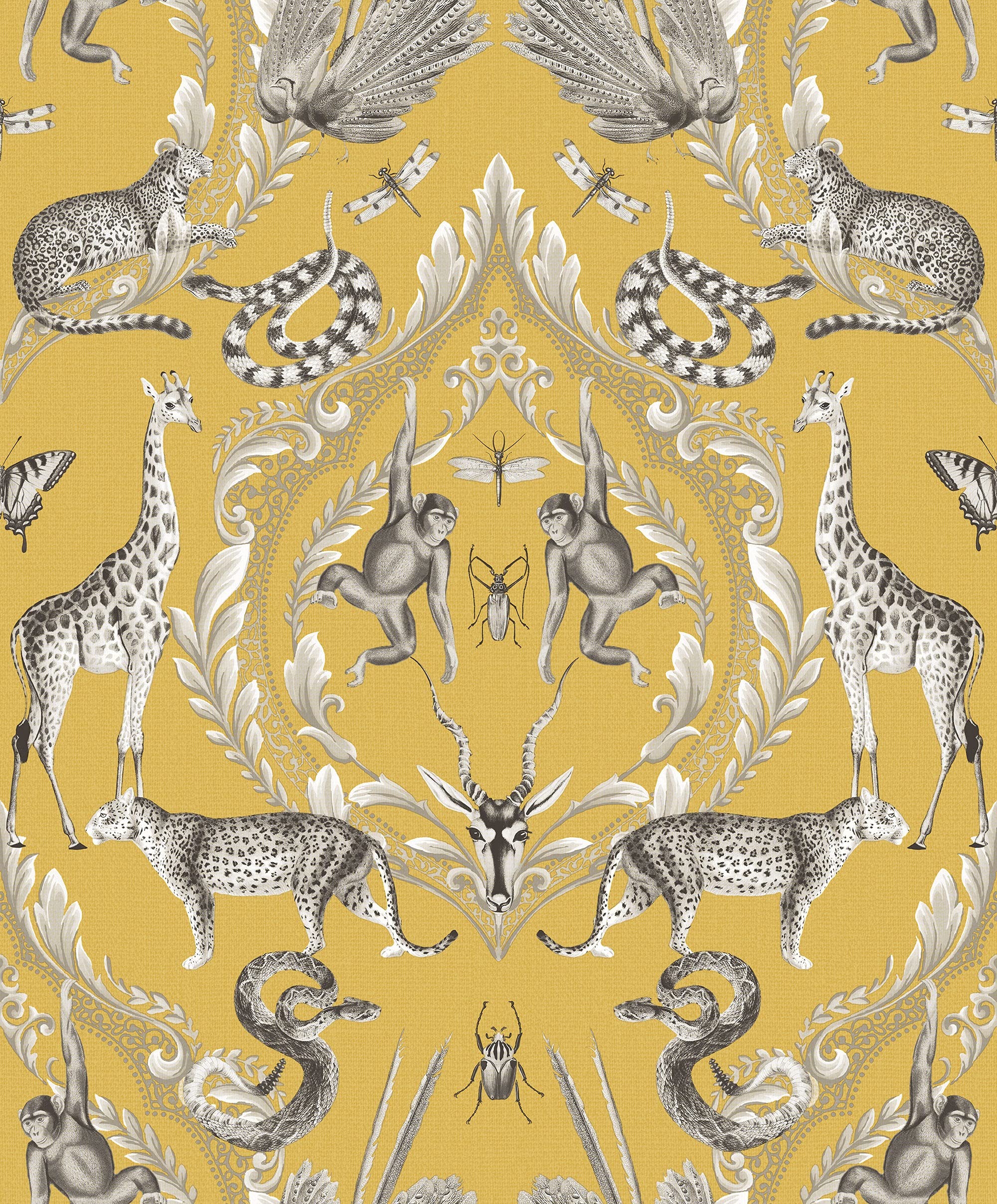 Galerie Bazaar 10m x 53cm Moroccan Style Wallpaper/Colour Yellow