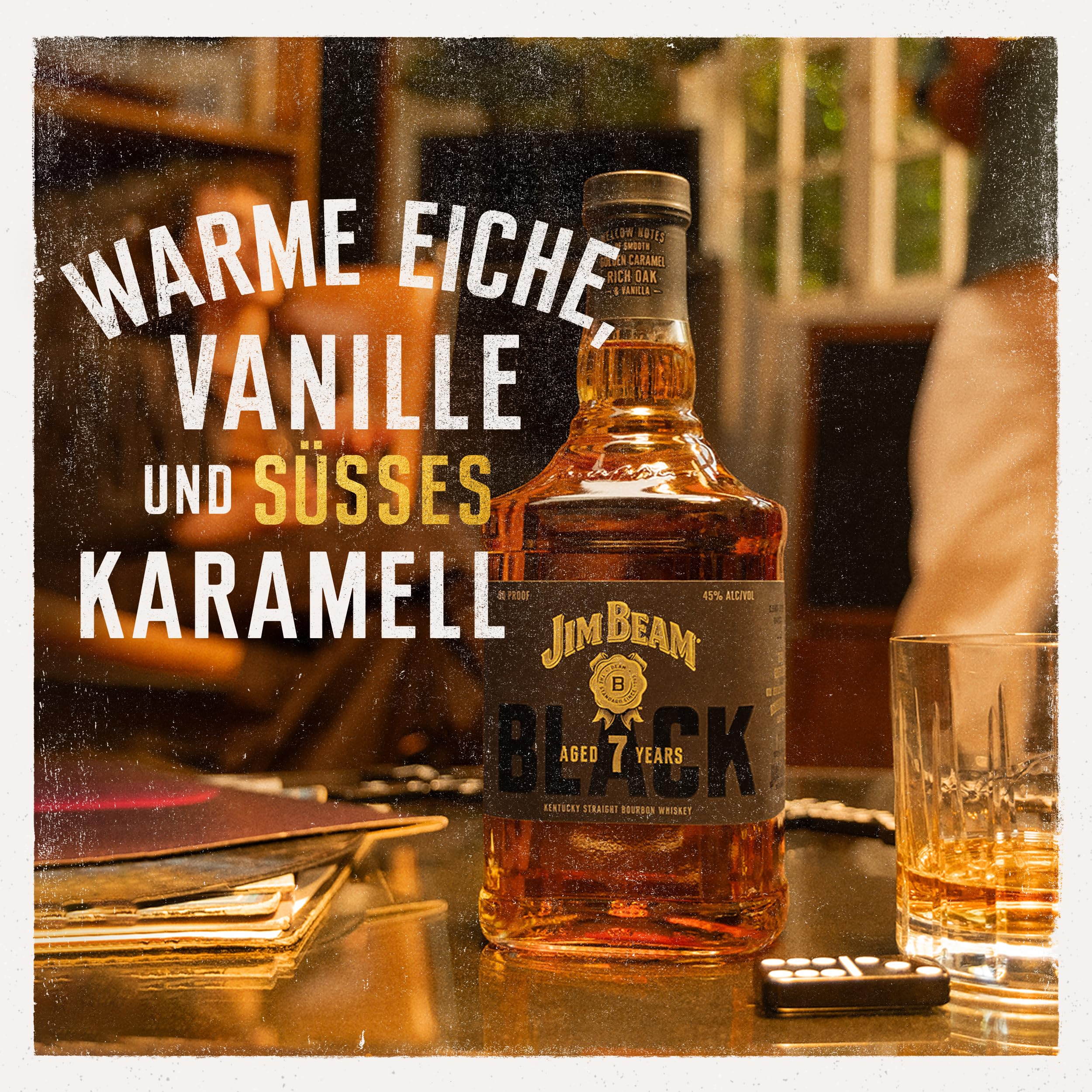 Jim Beam Black, 7 Jahre gereift, Kentucky Straight Bourbon Whiskey, Karamell, Vanille und warme Eichenaromen, 45 Prozent Vol, 700ml 4