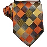 Geotae Zerun New Classic Men's Plaids Checks Silk Tie Necktie