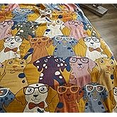 MEJU Puppy Dogs Kids Cute Blanket Throw for Bed Sofa Couch 100% Cotton 4 Layer Soft Warm All Season Bedspread Quilt Throw Blanket Bed Coverlet Twin 60 in x 80 in