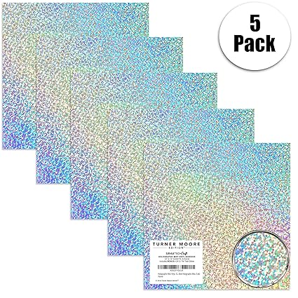Holographic Sparkle Vinyl 12x12 Adhesive Vinyl Sheets For Maker Explore Silhouette Stickers Bonus 12x12 Teal Glitter Exclusive By Styletech X