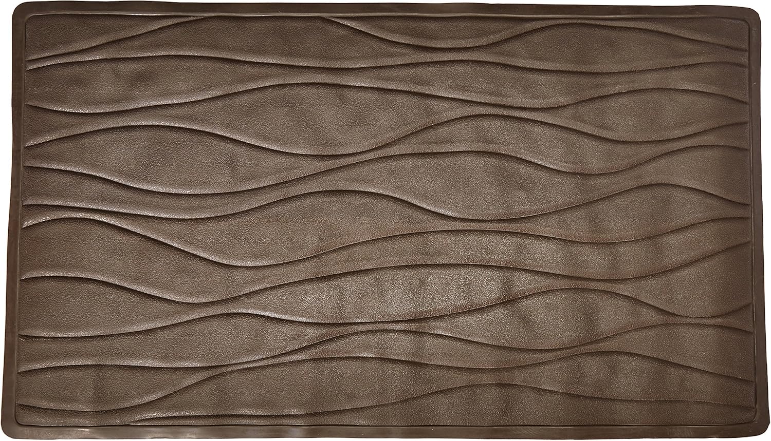 Carnation Home Fashions Medium 16-Inch by 28-Inch Rubber Bath Tub Mats, Brown
