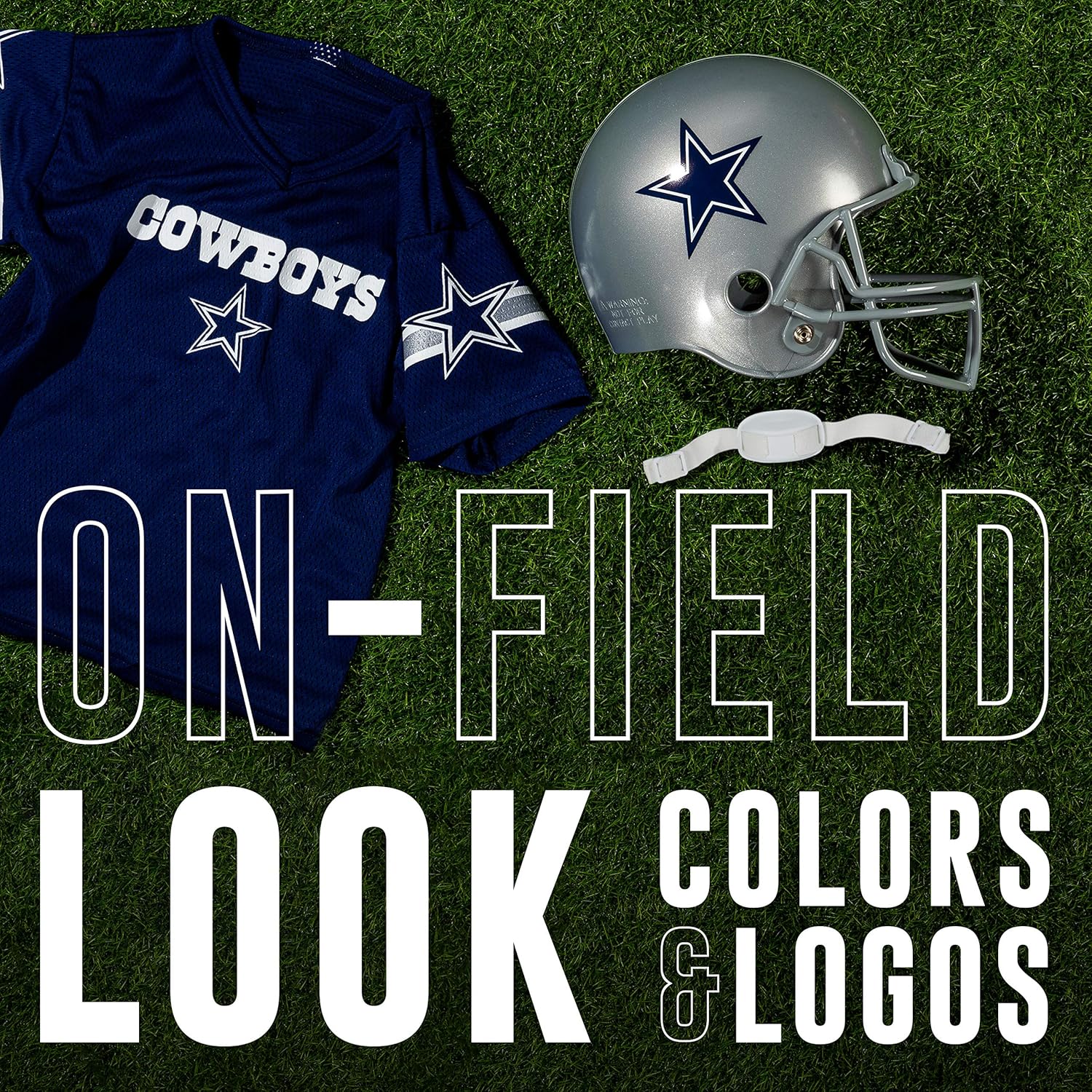 Franklin Sports NFL Dallas Cowboys Football Helmet & Jersey Set - Fan Costume - Youth OSFA - Ages 5-9 - NFL Official Licensed Product : Football Helmet : Clothing