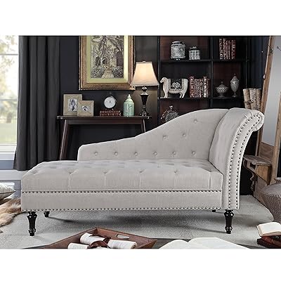 Rosevera Deedee Beige Chaise Lounge for Elegant Living Rooms