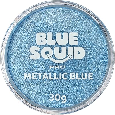 Blue Squid Metallic Blue Face Paint 30g Professional Water-Based