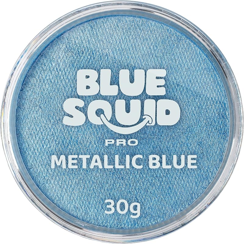 Blue Squid Metallic Blue Face Paint 30g Professional Water-Based