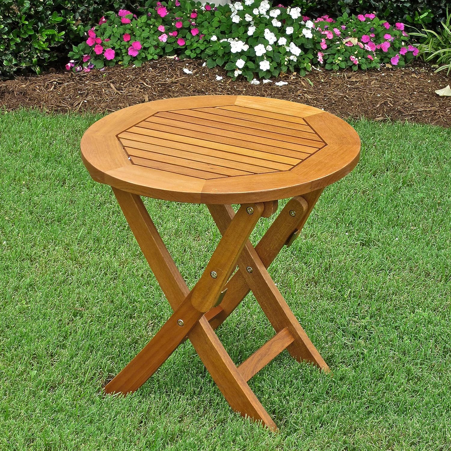 International Caravan Balau Folding Patio Bistro Table Table Top Size: 19": Garden & Outdoor