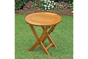 International Caravan Balau Folding Patio Bistro Table Table Top Size: 19"