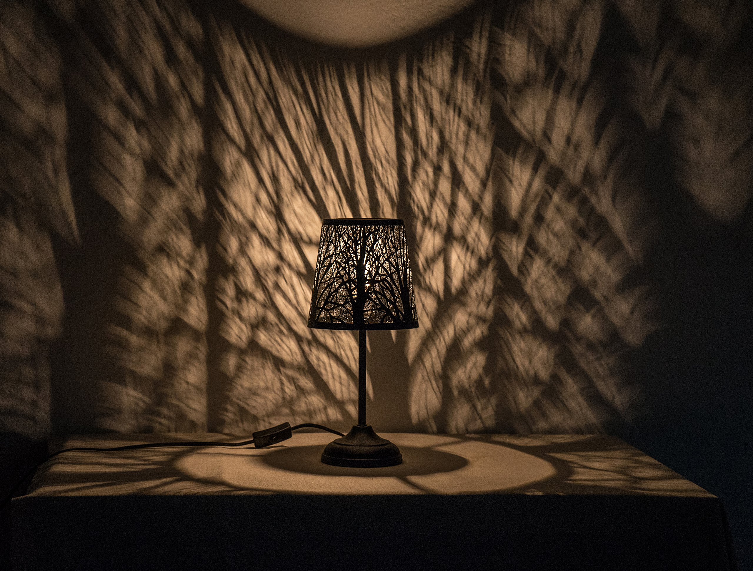 Tree Silhouette Table Lamp Unique Forest Light Modern Lighting Decor