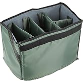 Domke 720-250D Digital SLR Camera Insert -Green,Grey | Foam padding with two compartments and DSLR fit for Domke J-1, F-1 and F-2 bags