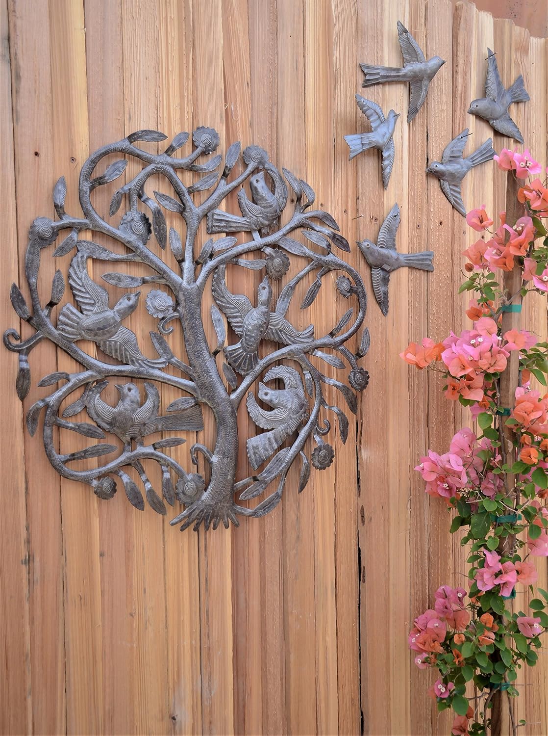 outdoor metal wall art on Home Decor Indoor And Outdoor Home Decor Steel Drum Tree Of Life Metal Wall Art 23x 23 23x 23 Haiti Rnd253 Home Decor Accents