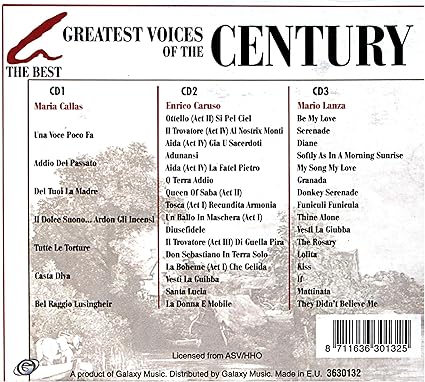 Greatest Voices Of The Century By Maria Callas Amazon Co Uk Cds Vinyl