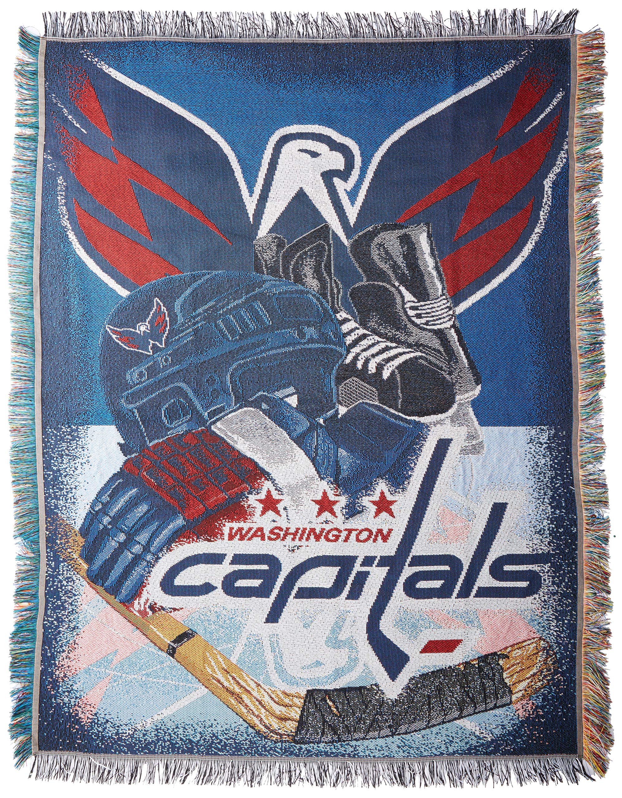 Northwest NHL Washington Capitals Unisex-Adult Woven Tapestry Throw Blanket, 48" x 60", Home Ice Advantage