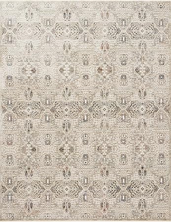 Amazon Com Loloi Theithe 06gniv3752 Theia Area Rug 3 7 X 5 2 Granite Ivory Furniture Decor