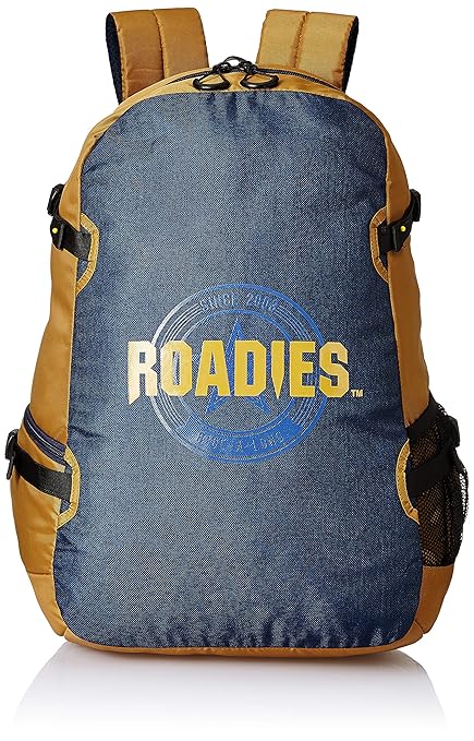 Roadies By The Vertical Defeater Polyester 31 Ltrs Mustard Yellow Laptop Backpack (8903496094046)