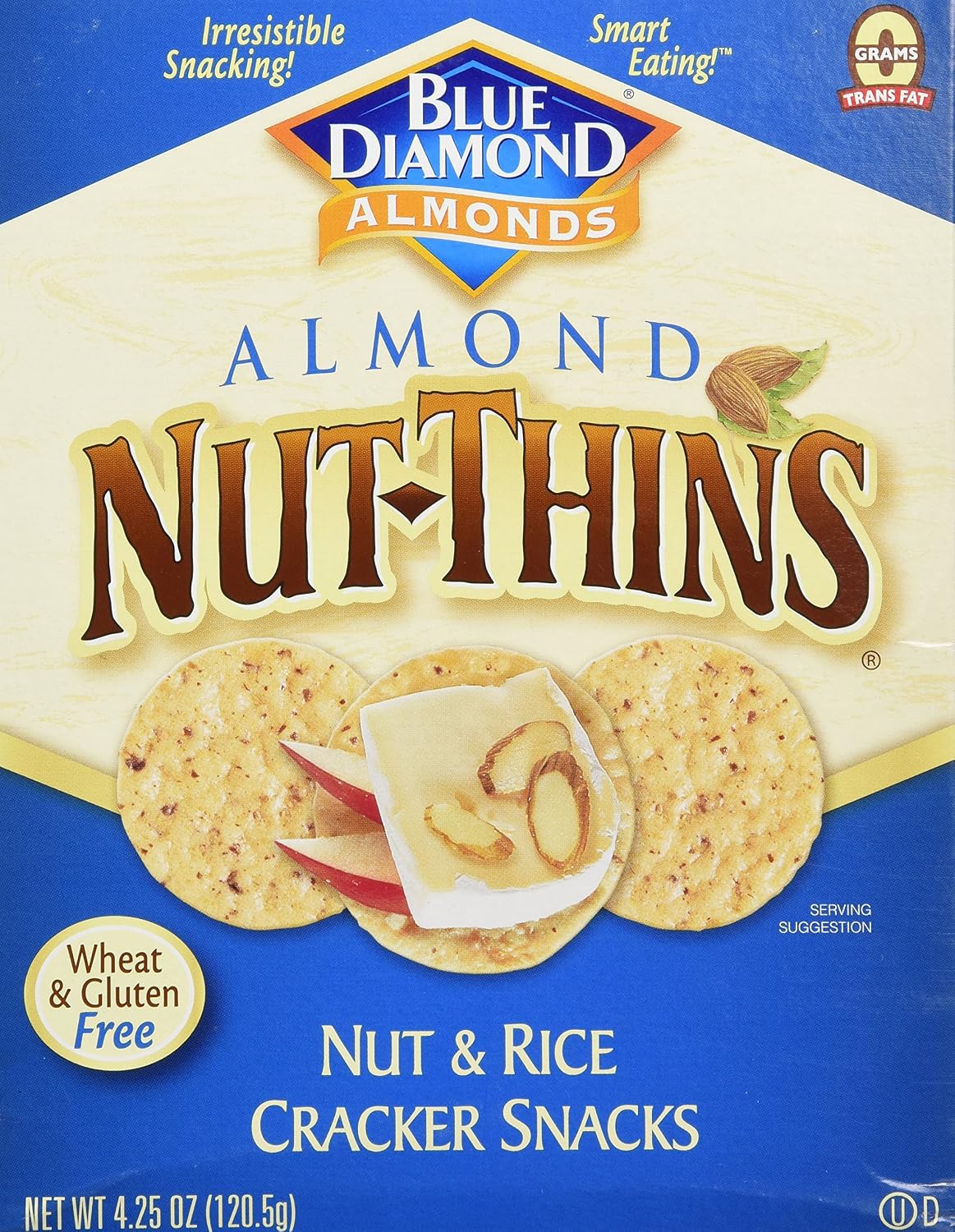 Blue Diamond nut-thins - almond Rice flour, almonds, potato starch, salt, expeller pressed safflower, Natural almond flavor, bu (041570044261)