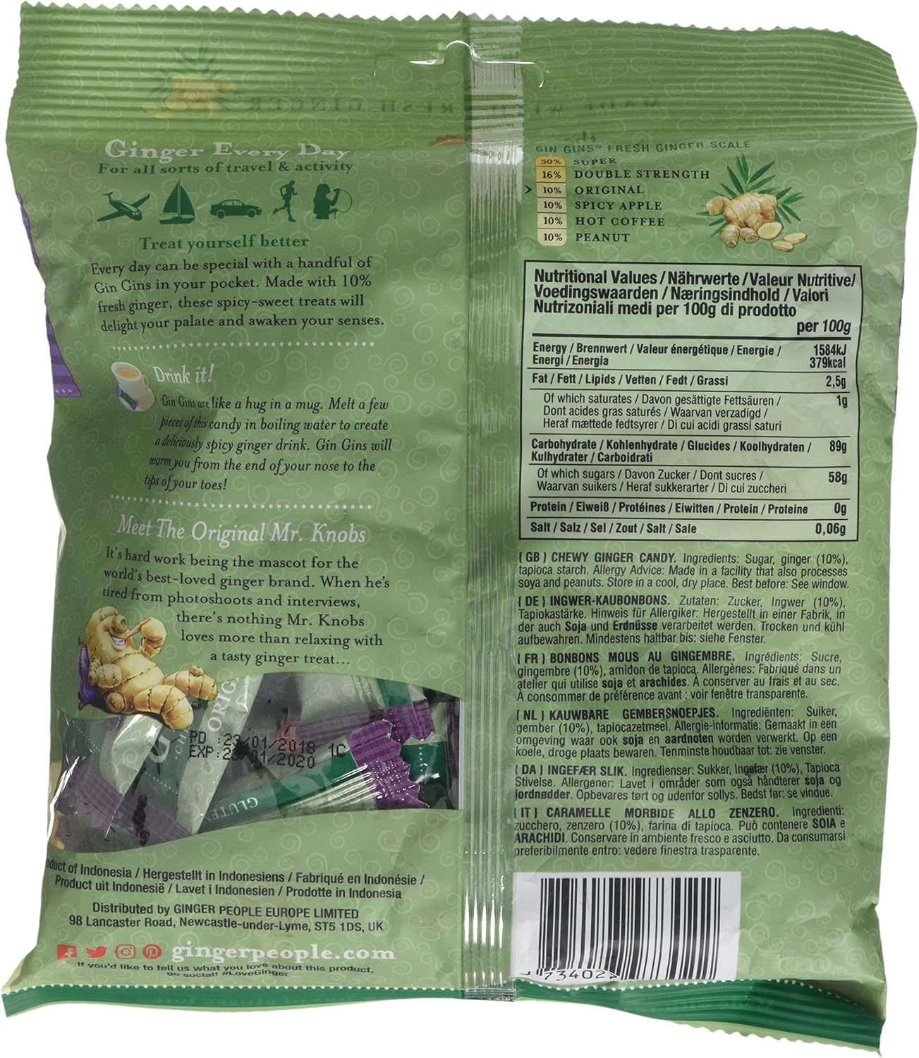 The Ginger People The Ginger People Gin Gin Original Chewy Candy Bag 150 g, Pack of 1, Brown, 150g (Pack of 1) - Image 3