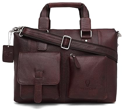 WildHorn Leather Brown Laptop Bag