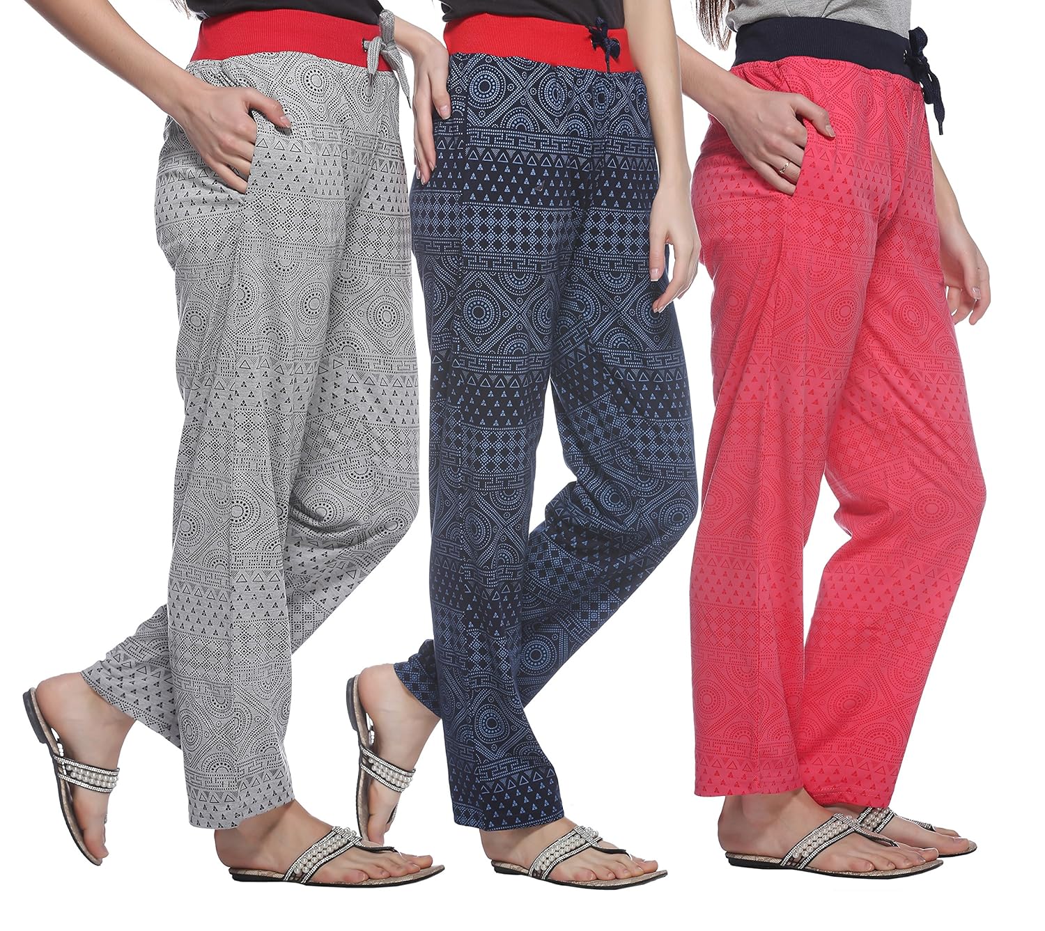 shaun women's cotton track pants (pack of 3)