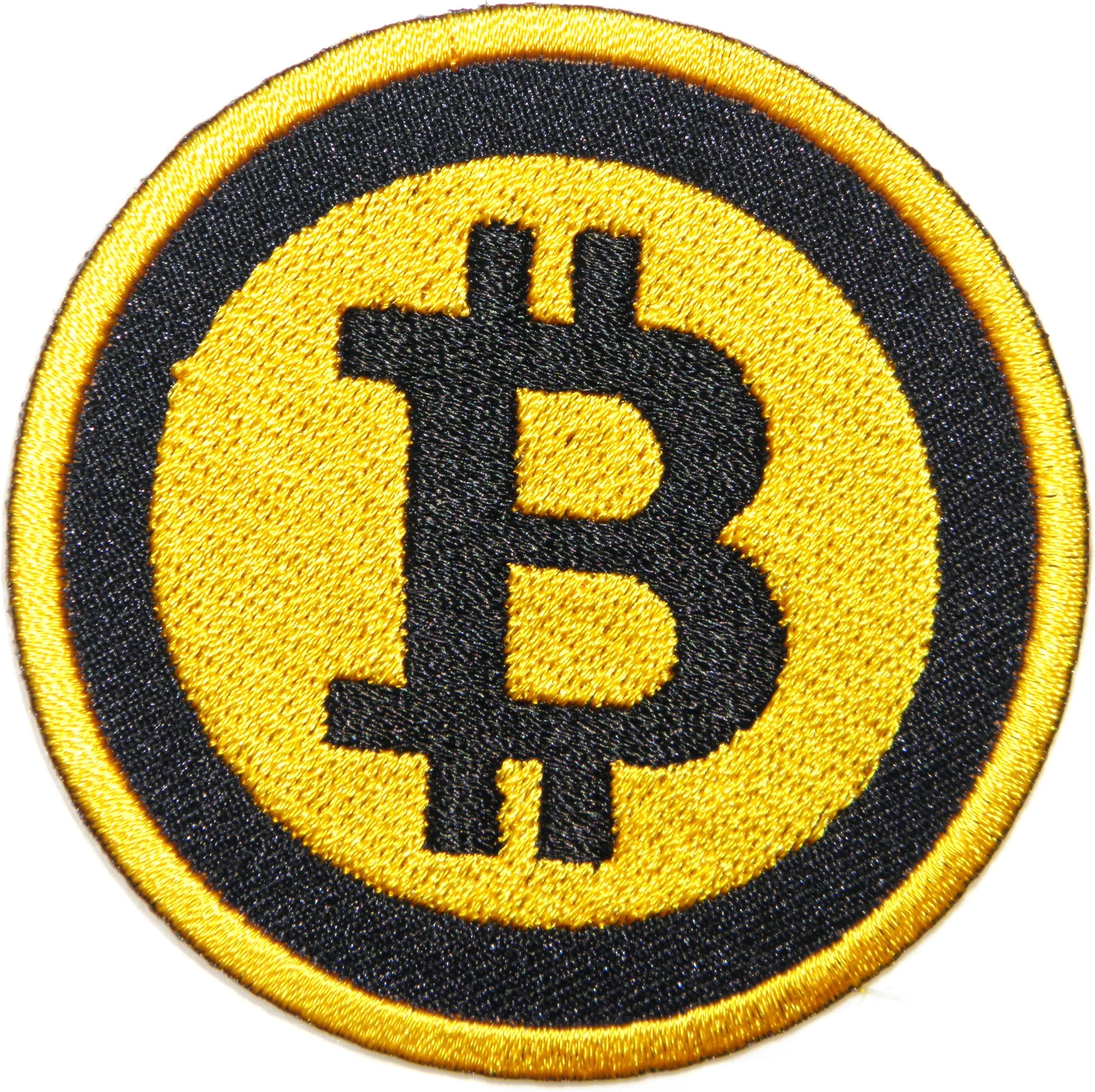 BTC Bitcoin Coin Logo Patch Sew Iron on Embroiderd Applique Collection Cloth Badge