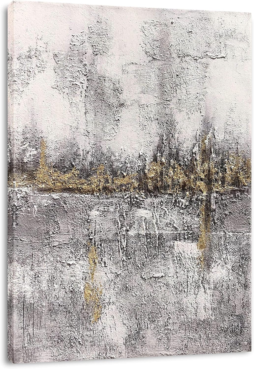 Paintings - Yihui Arts Hand Painted Large Wall Art Pictures Modern Abstract Oil Paintings Contemporary Artwork For Office Decoration