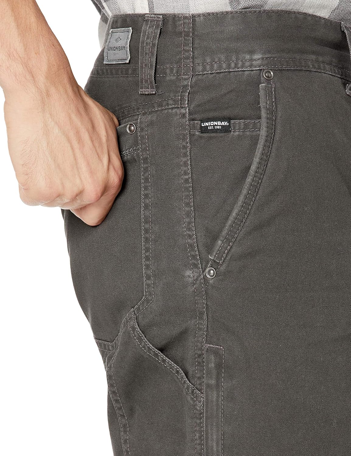 UNIONBAY Men's Luca Vintage Twill Utilty 5 Pocket Straight Fit Pant: Clothing