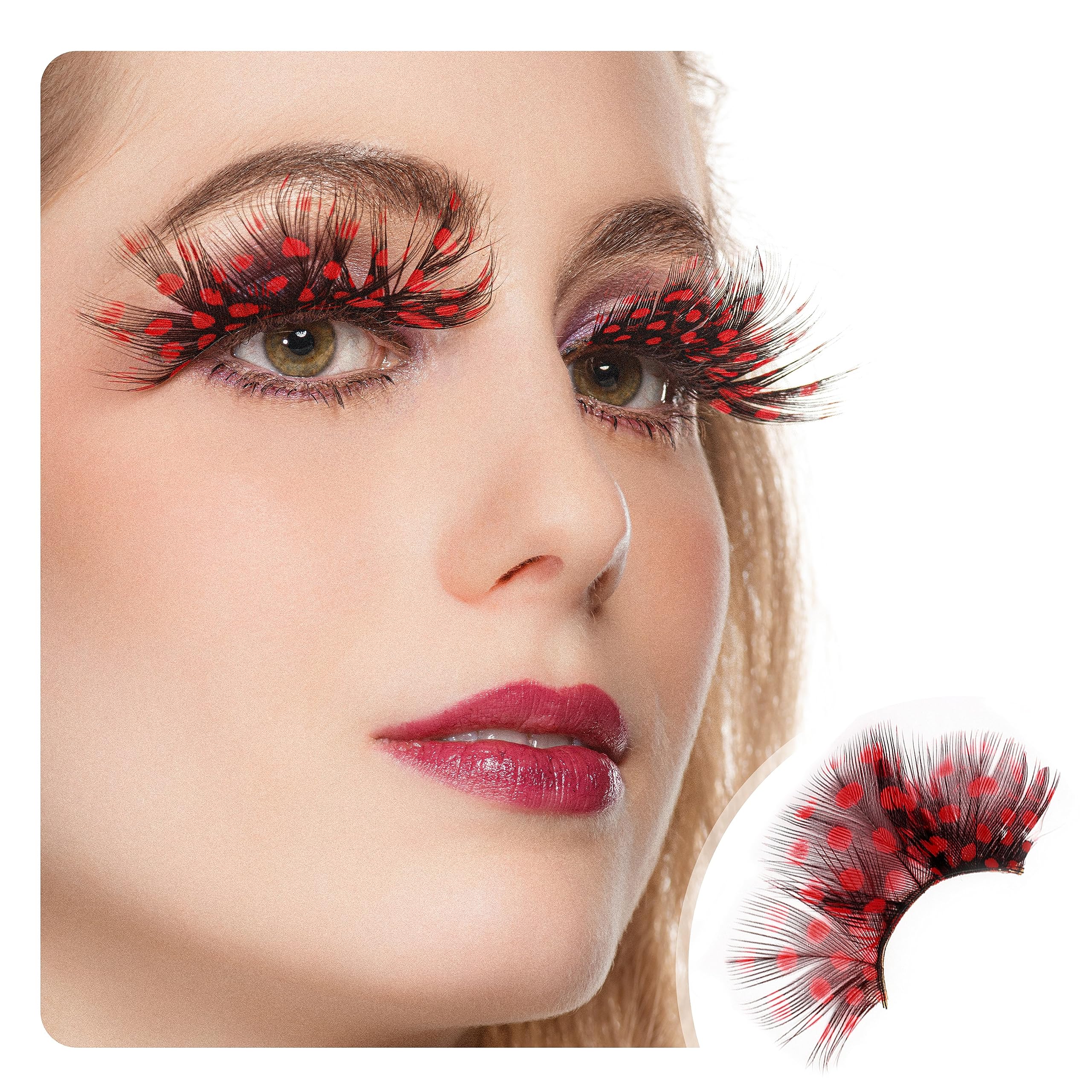 Dorisue feather eyelashes Red lashes Minnie Eyelash