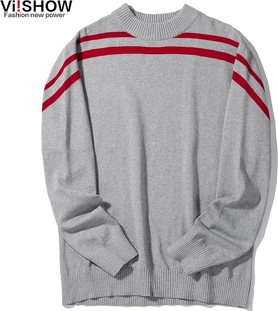Amazon Viishow 編み ニットセーター クルーネックセーター ニットセーター セーター 学生 スクールセーター ウールセーター メンズ大きいサイズ 秋 冬 長袖 暖かい 防寒 上着 無地 3色 トレーナー パーカー 通販