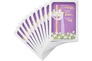 HALLMARK Dayspring Pack of Religious Easter Cards, Blessings at Easter (10 Cards with Envelopes)