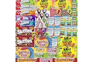 Valentines Day Sour Candy Gift Assorted (50 Count) with Sour Patch, Skittles, and More by Stuff Your Sack