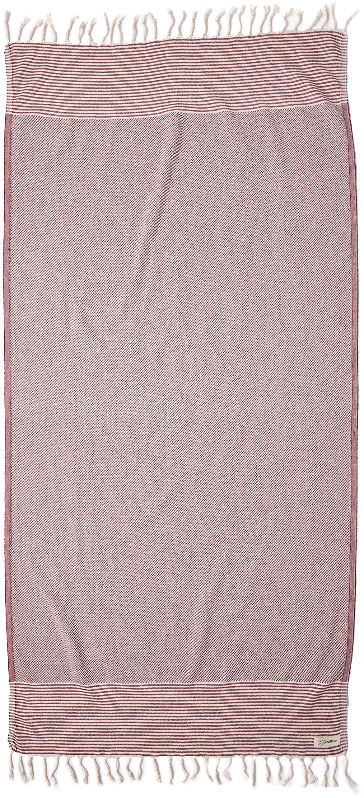 Bersuse 100% Cotton - Biarritz Turkish Towel - Burgundy