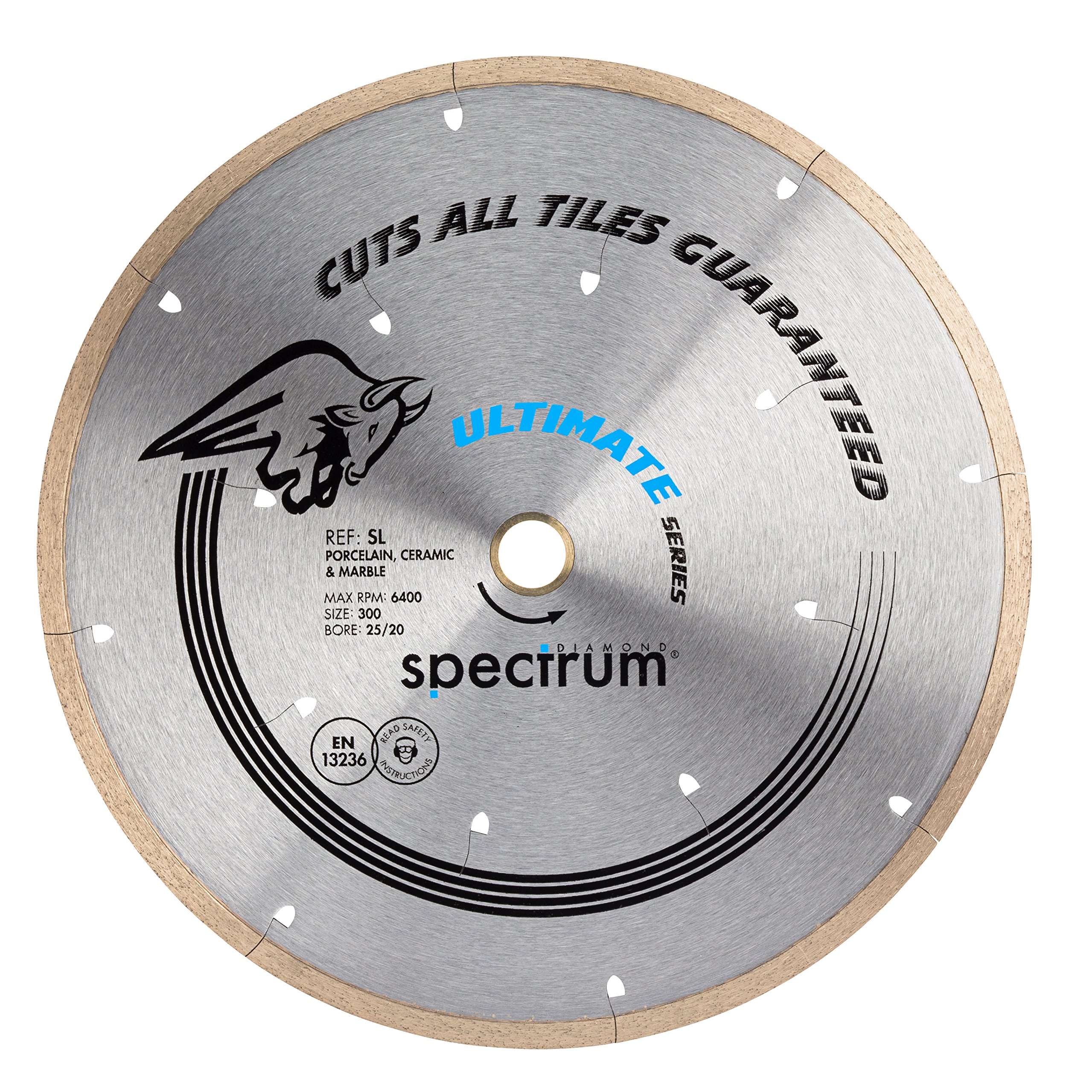 Spectrum Ultimate Dia Blade - All Tiles Guaranteed - 300/25.4/20mm, Silver