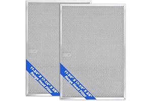 Wadoy BPS1FA36 Range Hood Filter 11-3/4" X 17-1/4" X 3/8", 2 Pack Aluminum Mesh Grease Range Hood Filter with Blue Protective Film (𝐂𝐚𝐧 𝐛𝐞 𝐭𝐨𝐫𝐧 𝐨𝐟𝐟) Compatible with Broan Nutone 99010300E
