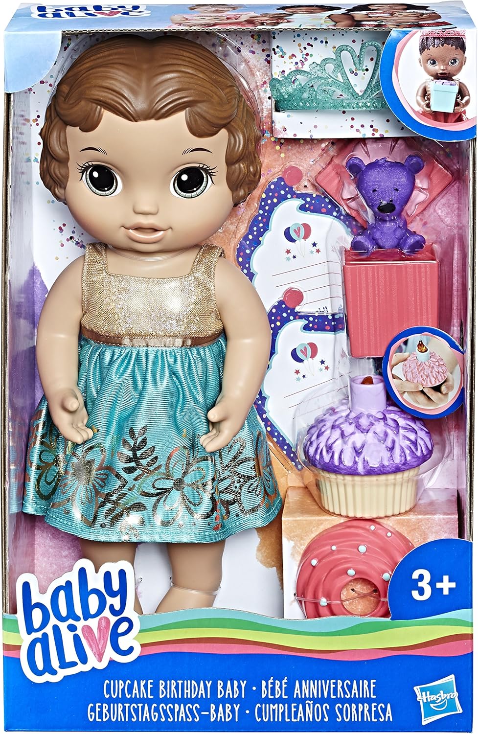 Baby Alive E0597ES1 Birthday Fun Baby (Brown) Doll Amazon.co.uk Toys