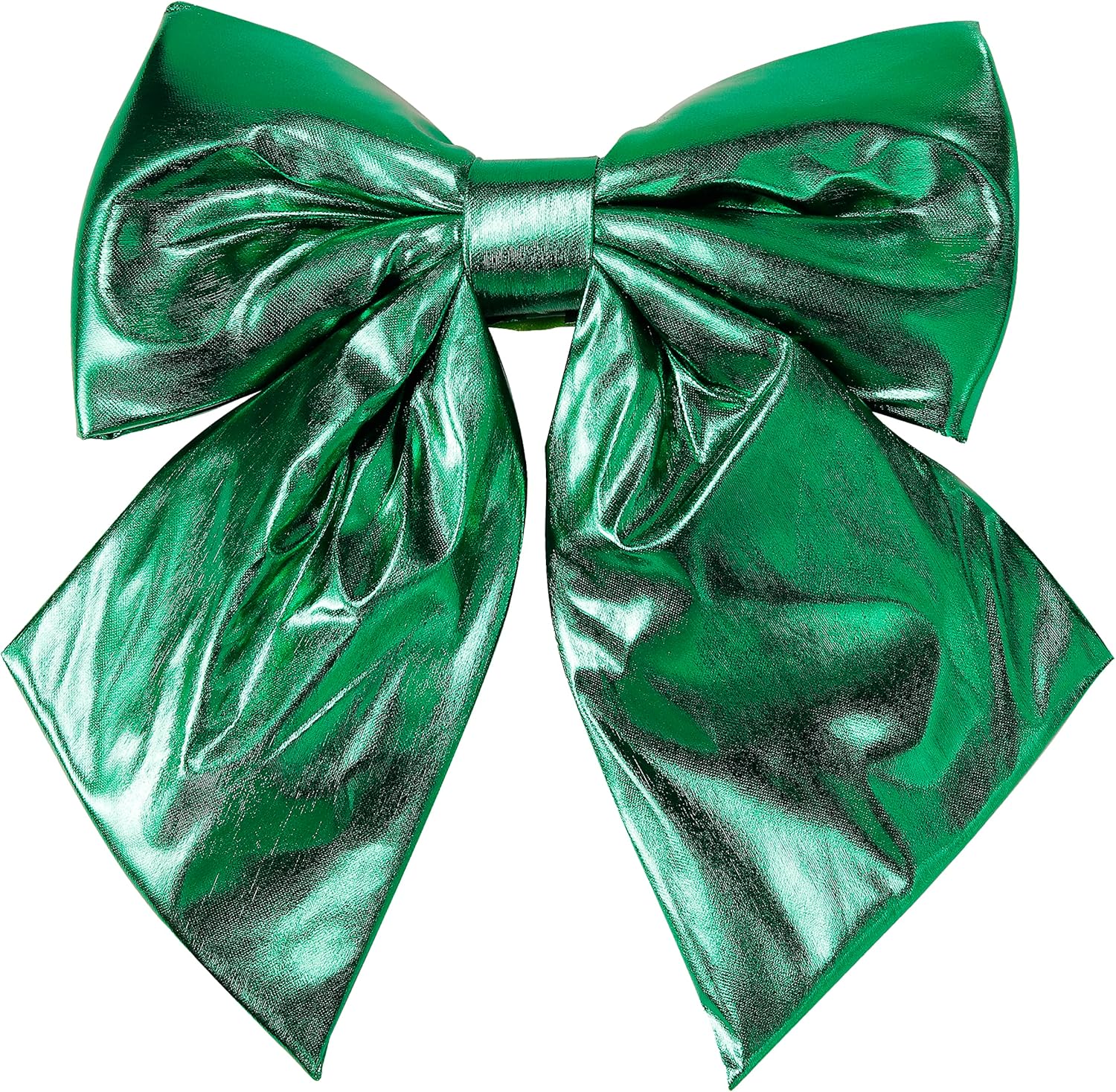 Bows & Ribbons - allgala Christmas Decorative Metallic Foil Fabric Bows for Wreath Garland Christmas Tree Chair Wedding-2 Pack-14 (30x35cm)-Green-XBW92387