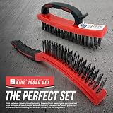 TDBS The Dustpan and Brush Store Wire Brush Twin Pack with Handles view 4