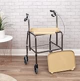 Aidapt Strolley Trolley with Brakes – Height Adjustable, Removable Trays view 3