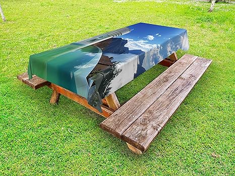 Amazon Com Lunarable Travel Outdoor Tablecloth Modern Penthouse