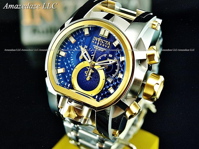 Invicta reserva hombres de 52 mm perno Zeus Magnum Swiss Quartz doble movimiento reloj de pulsera de acero inoxidable: Amazon.es: Relojes