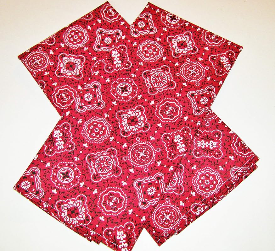 Red Bandana Decorative Tea Towels (Set of 2