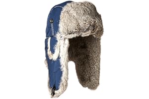 Mad Bomber Kids Black Aviator Pilot Hat Real Rabbit Fur Trapper Hunting Cap