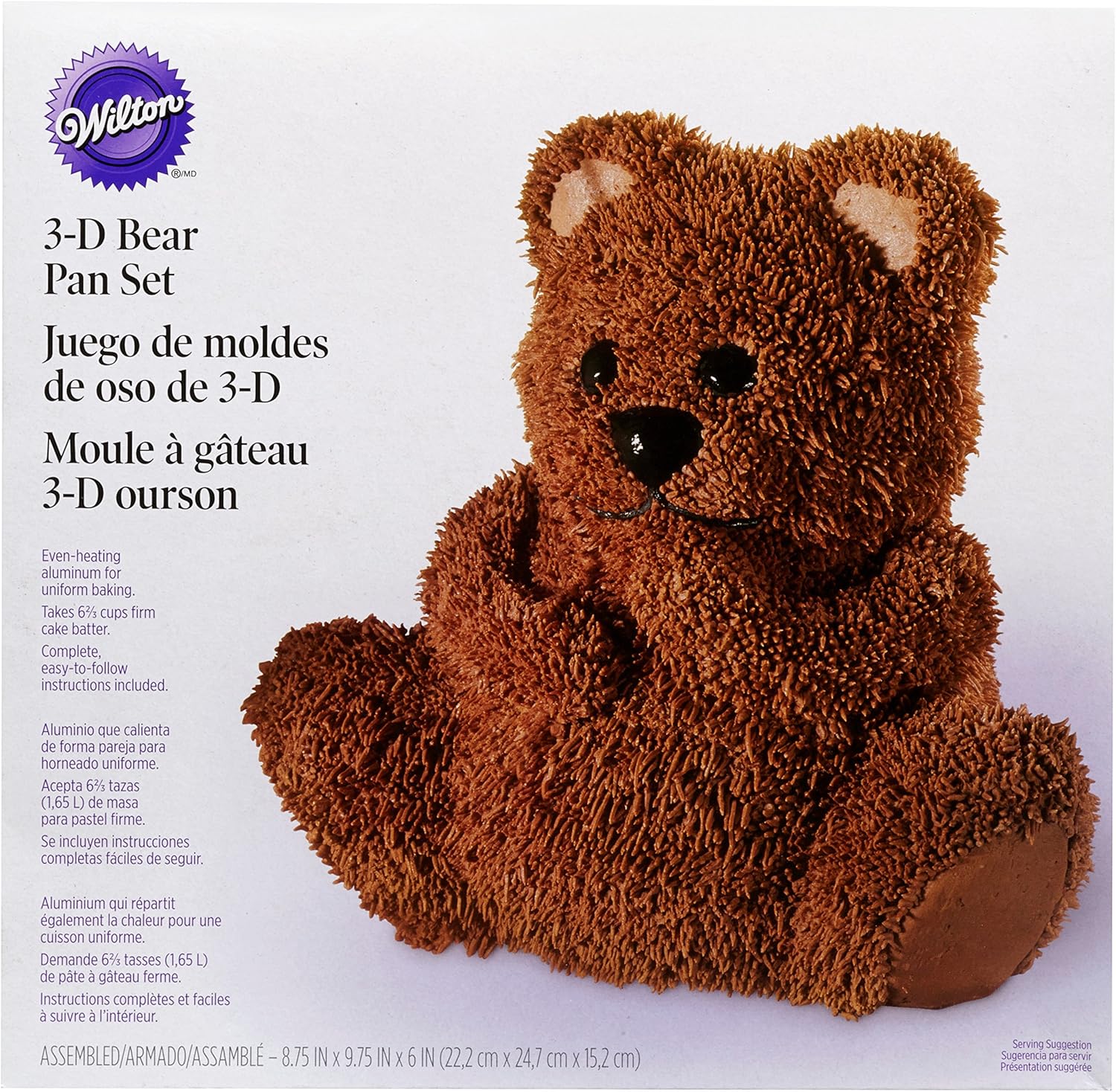 Wilton Teddy Bear 3d Cake Pan Set A Teddy Bear Made Of Cake Surprise Your Child With A Birthday Cake To Remember Decorate It Like A Panda Or Your