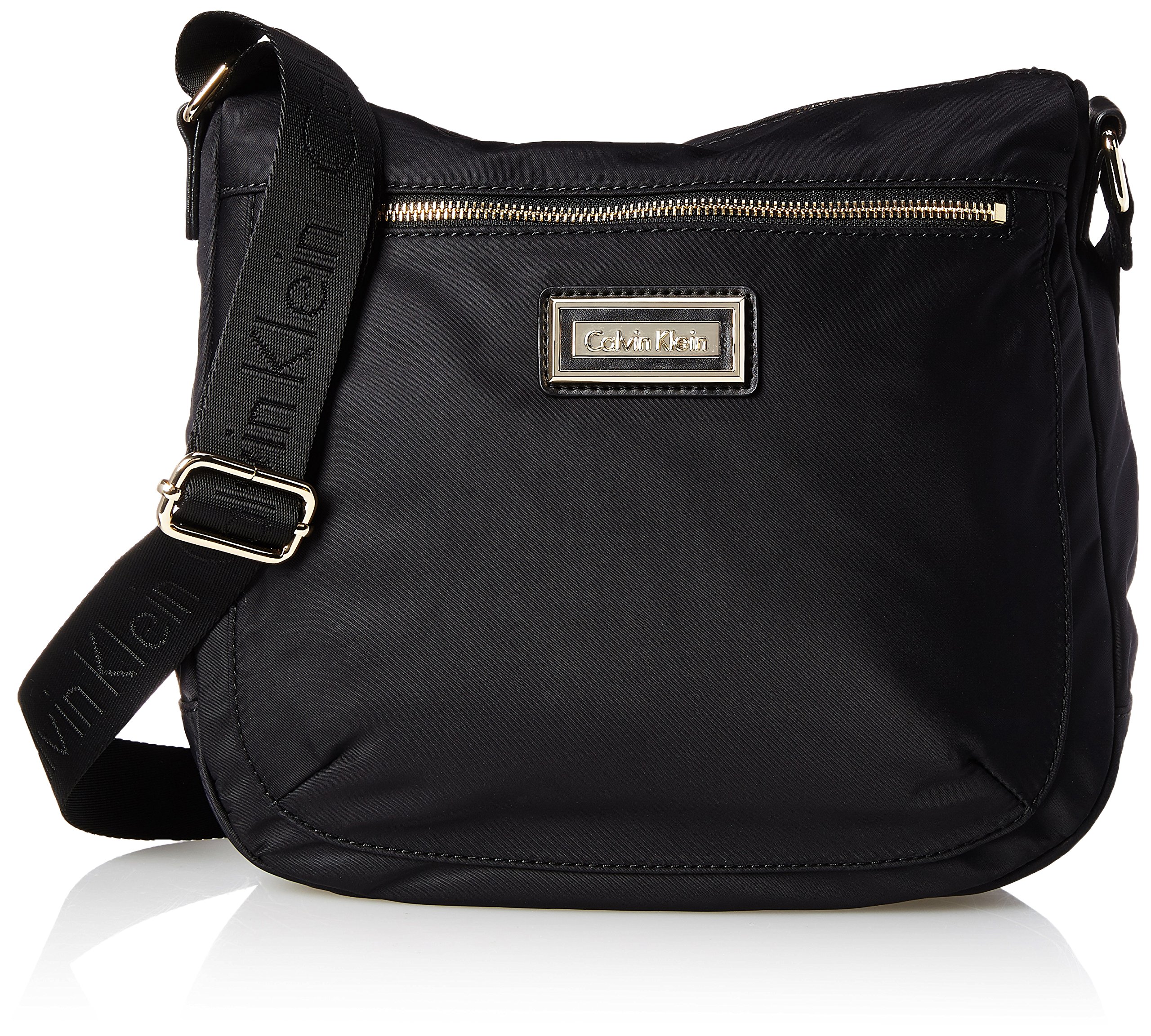 Calvin Klein Nylon Messenger Bag Black/gold NEW FREE SHIPPING eBay