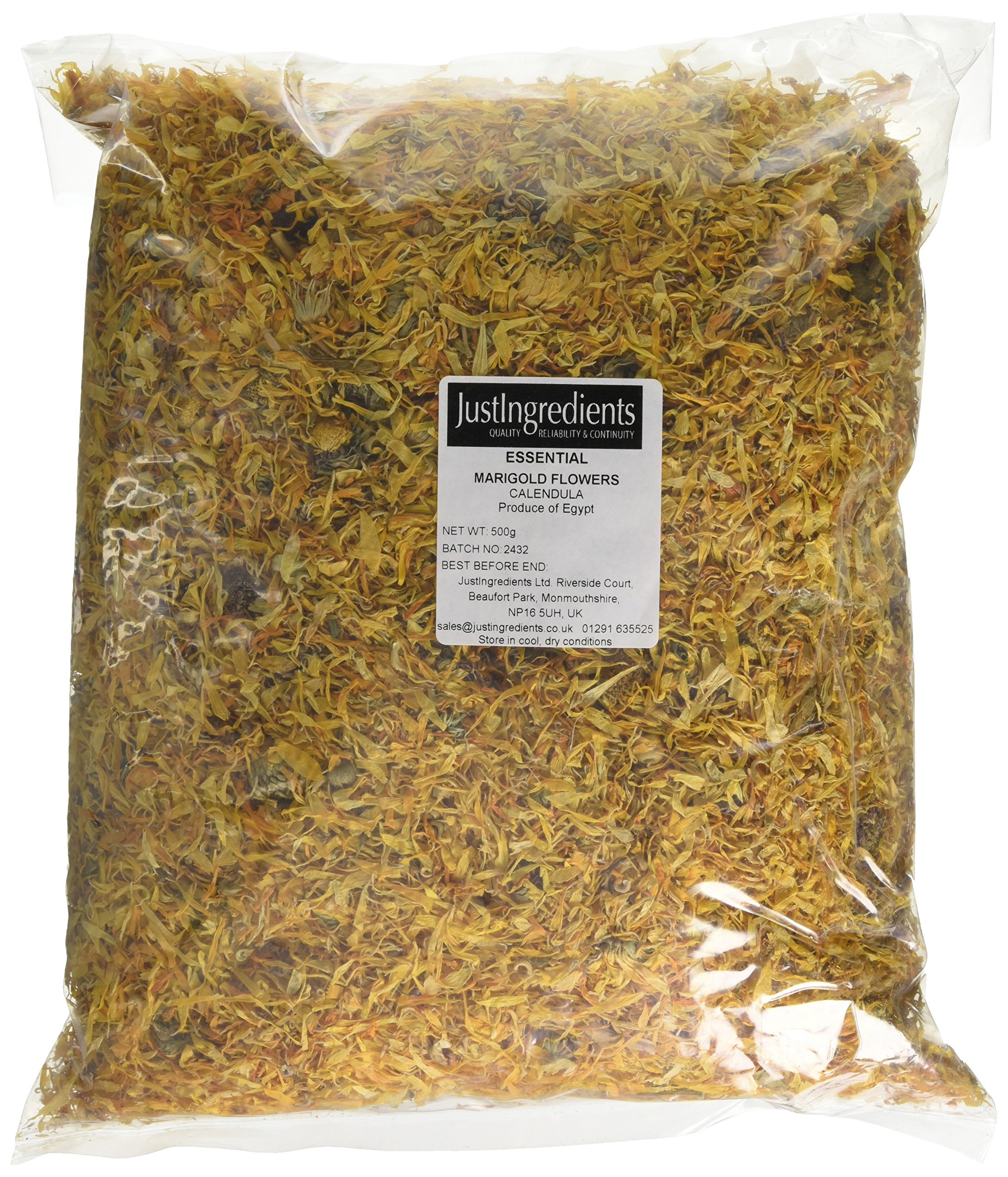 JustIngredients Essentials Marigold Flowers Calendula 500 g