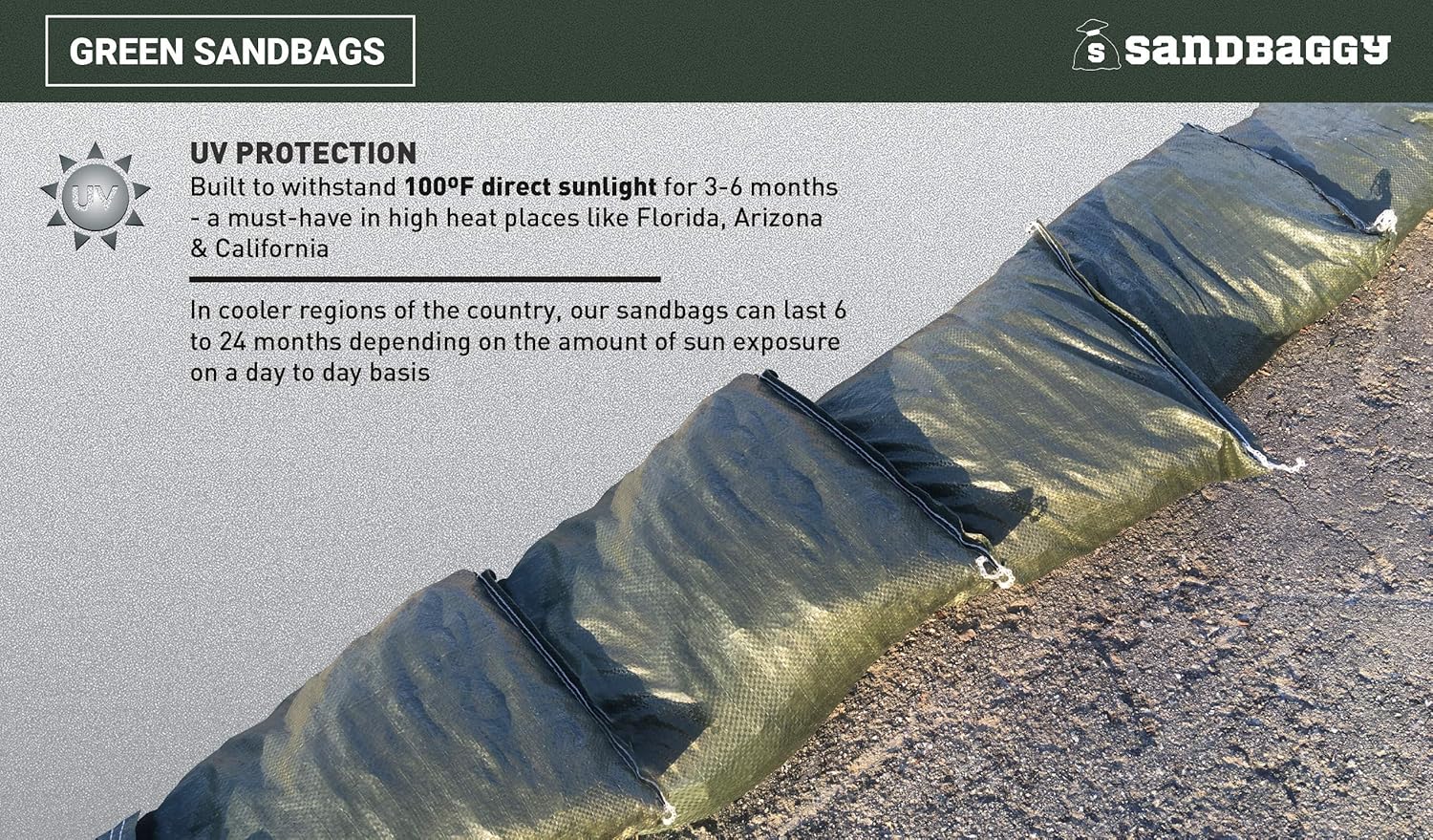 Sandbags for Flooding, Size: 14" x 26", Sand Bag - Flood Water Barrier - Tent Sandbags - Store Bags by Sandbaggy (10 Bags) - - 
