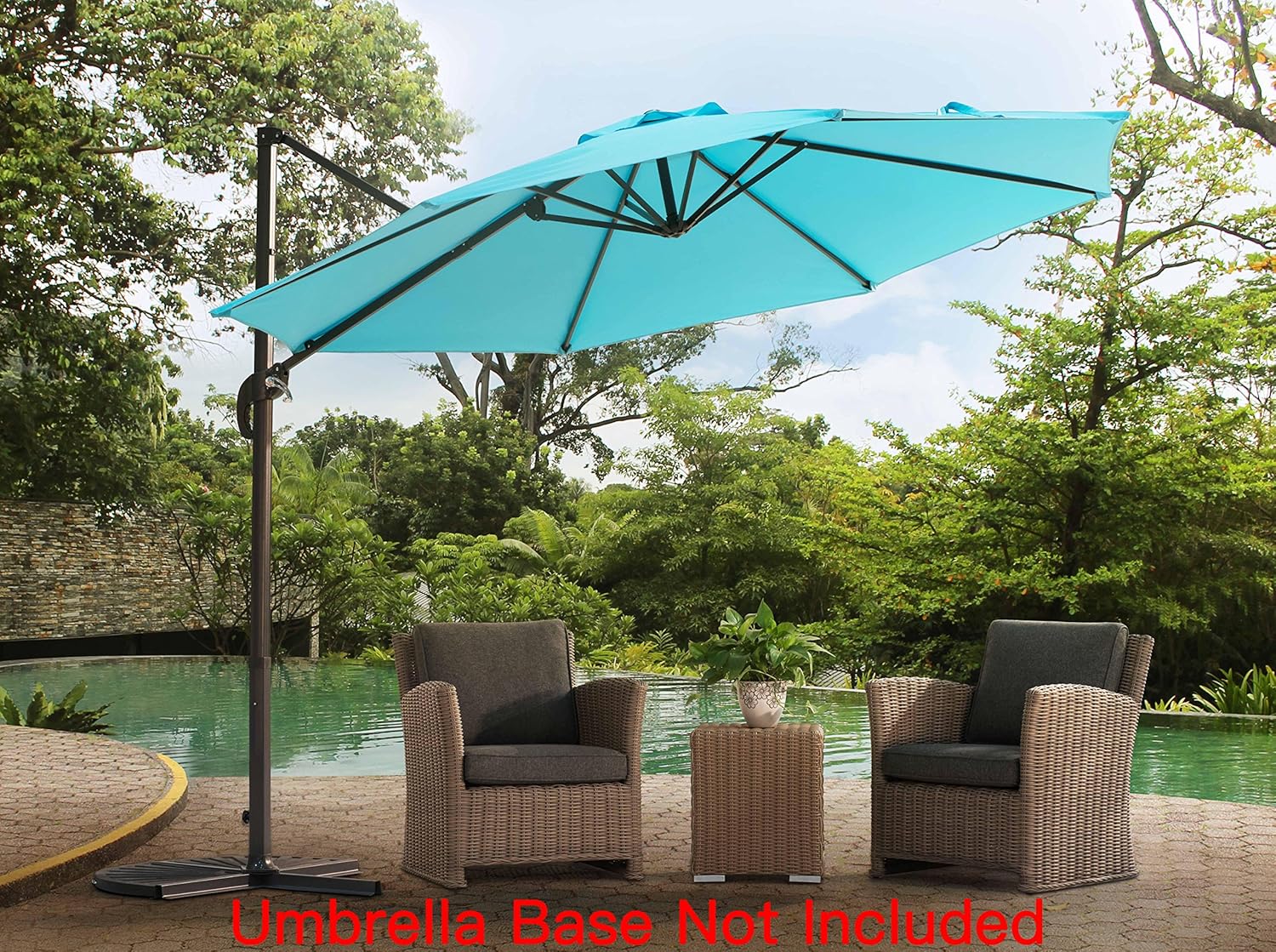 Amazon Com Sunjoy Patio Hanging Umbrella Off Set Outdoor Parasol Garden Outdoor