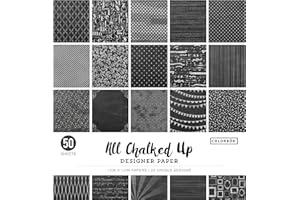 Colorbok 71866A Designer Paper Pad, 12" x 12", All Chalked Up