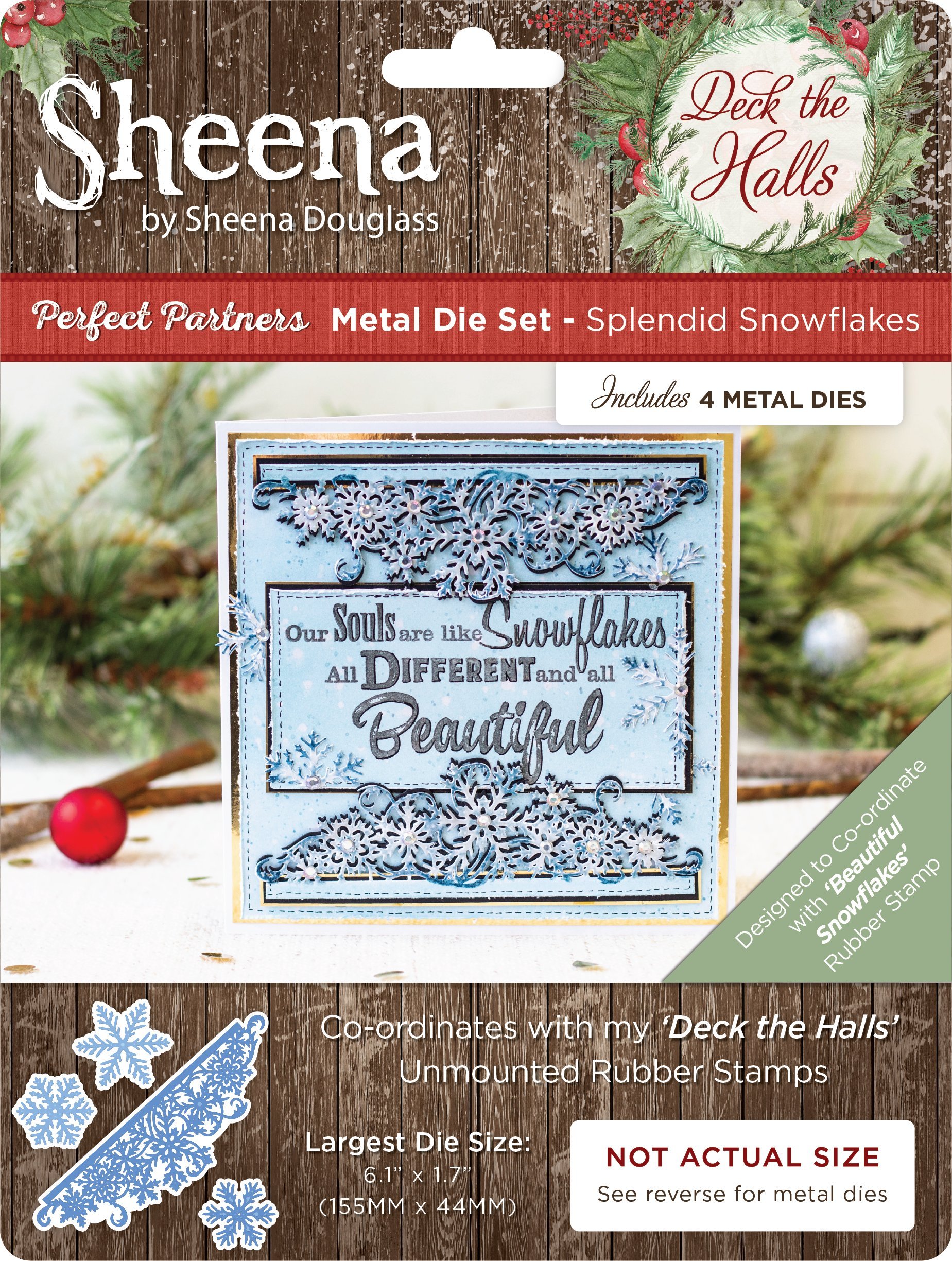 Sheena Douglass Deck The Halls Metal Die-Splendid Snowflakes, Silver, one Size