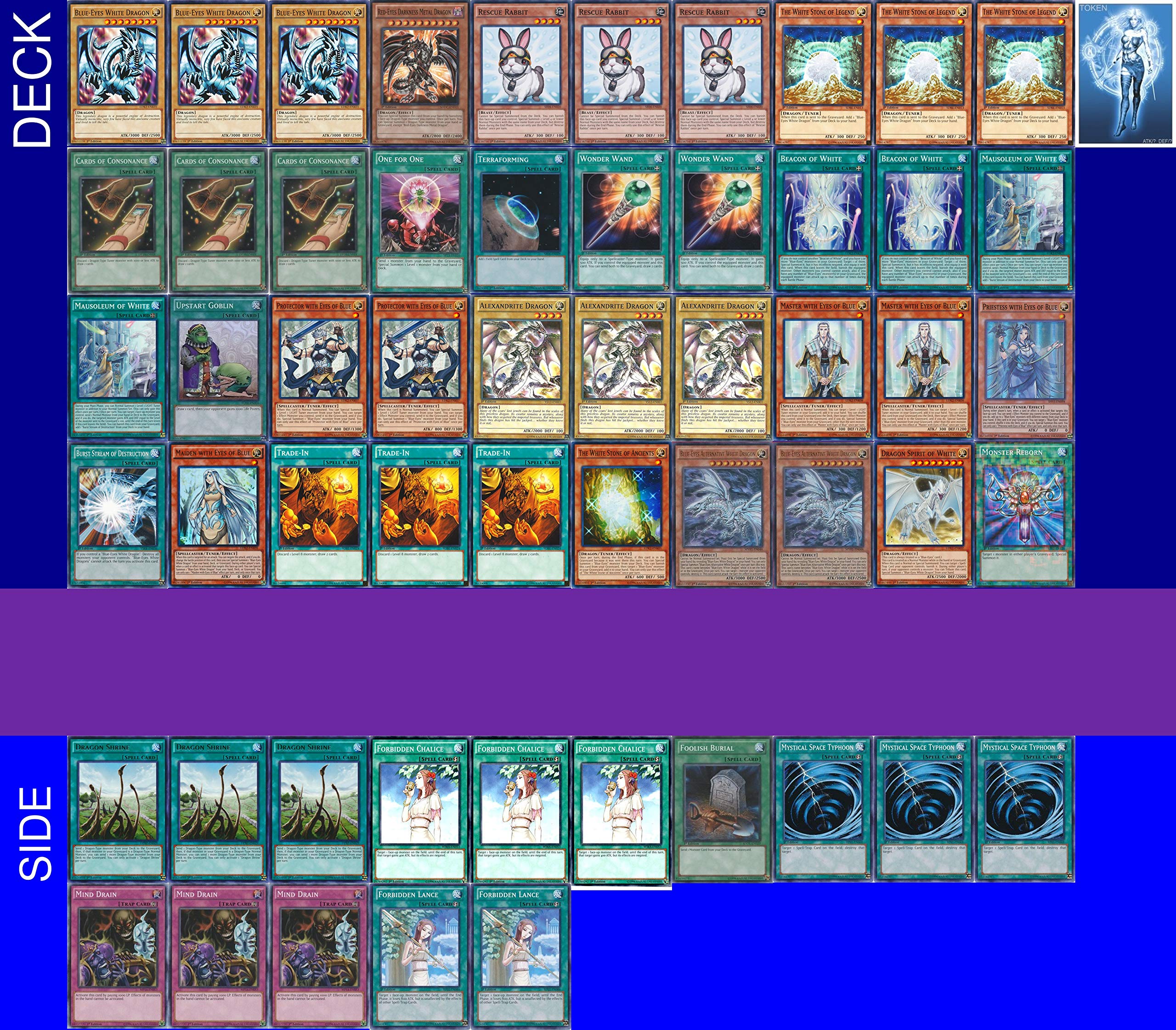 Buy YUGIOH Tournament Ready BlueEyes Deck with Complete Side Deck and