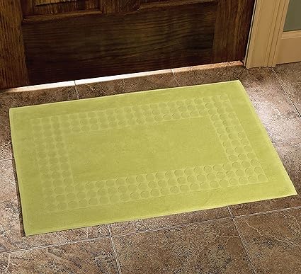 Avira Home 900 GSM Linea Terry Bathmat, Machine Washable, (Green)